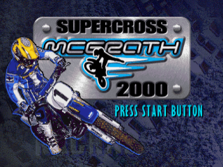 Jeremy McGrath Supercross 2000 title screen for Playstation
